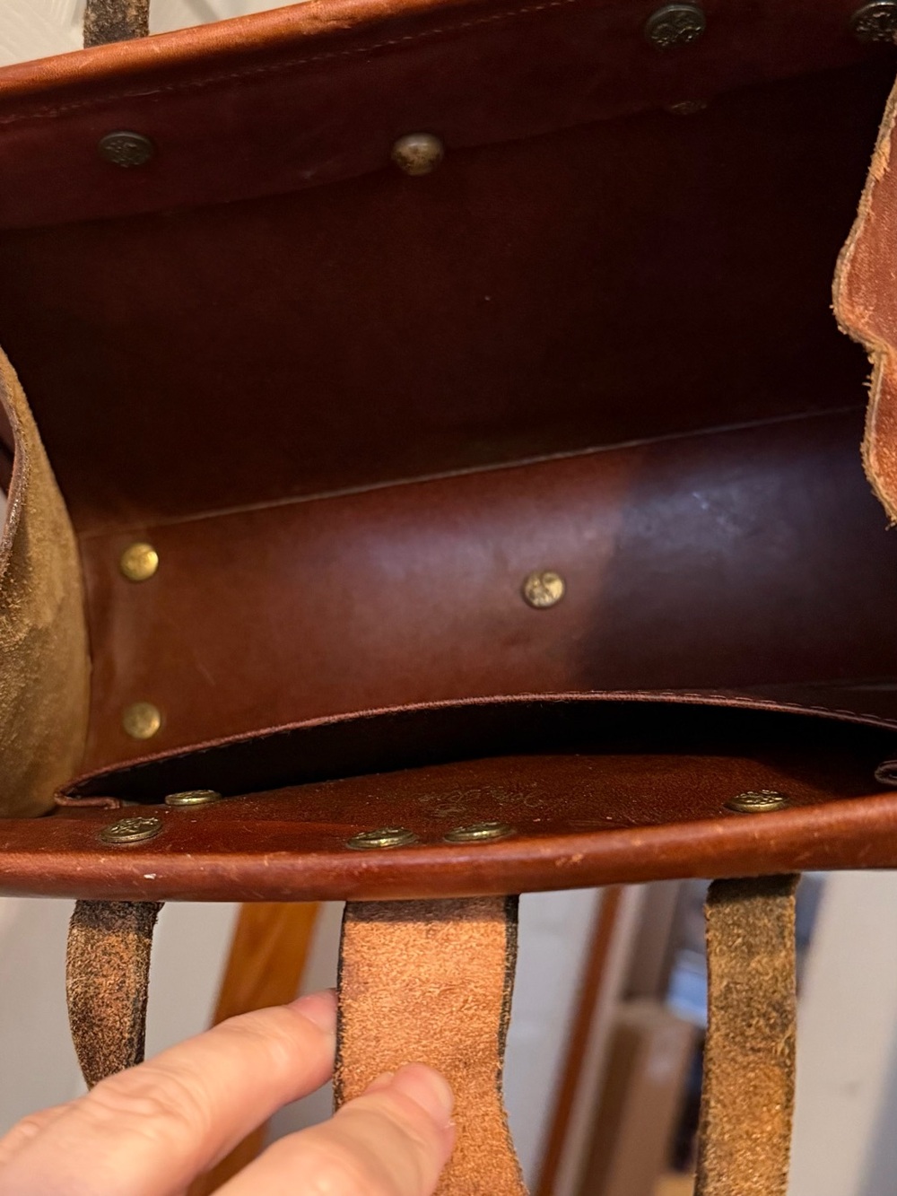 👜✨🤎 Rare Authentic Vintage 1970 John Romain Brown Leather Doctor Handbag 🤎✨👜 - Picture 8 of 16